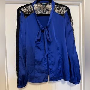 Ladies Satin Bow Top